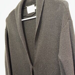 UGG Ribbed Black Knit Cardigan Wool Blend